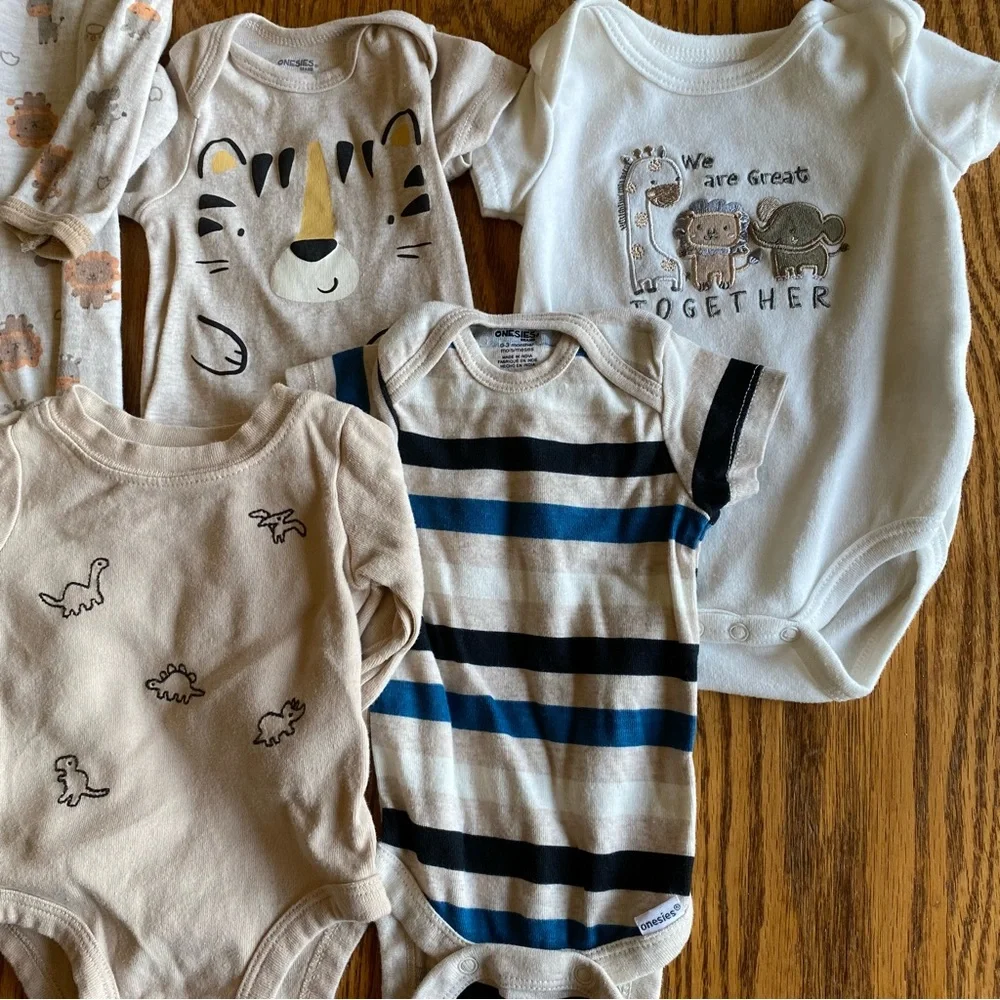 Baby Boy One-Piece Bodysuit Onesie Bundle